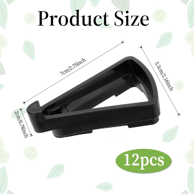 12 pieces Flowerpot feet Pot feet Plant supports Planter coasters Flowerpot lifters Triangular Planter Feet Flowerpot risers7*5.5*2 cm black - Petal & Stem