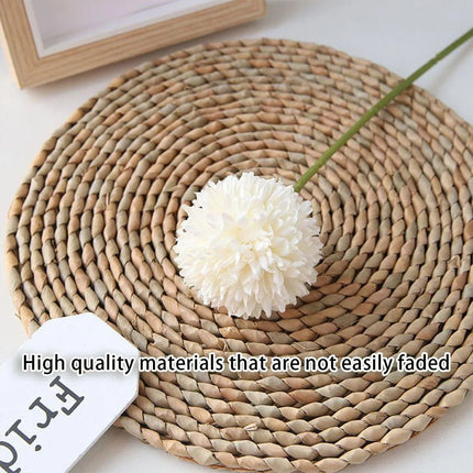 12pcs Artificial Dandelion Fake Flower Simulation Arrangement Desktop Decoration Pink - Petal & Stem