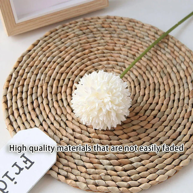 12pcs Artificial Dandelion Fake Flower Simulation Arrangement Desktop Decoration Pink - Petal & Stem