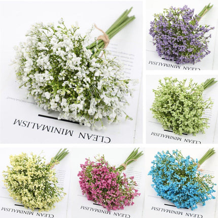 16pcs Artificial Foam Full Star Flowers Wedding Bouquet Home Decor Simulation White - Petal & Stem