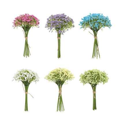 16pcs Artificial Foam Full Star Flowers Wedding Bouquet Home Decor Simulation White - Petal & Stem