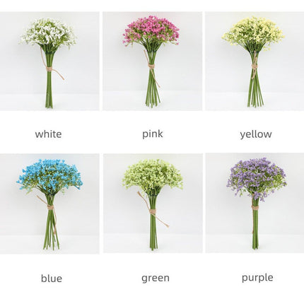 16pcs Artificial Foam Full Star Flowers Wedding Bouquet Home Decor Simulation White - Petal & Stem
