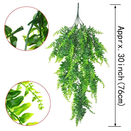 2 Pack 76cm Fake Plants Faux Artificial Eucalyptus Plants Home Garden Window Office Wedding Decoration - Petal & Stem
