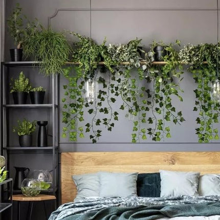 25 meters Ivy garland / Leaf garland 2 m long Green - Petal & Stem