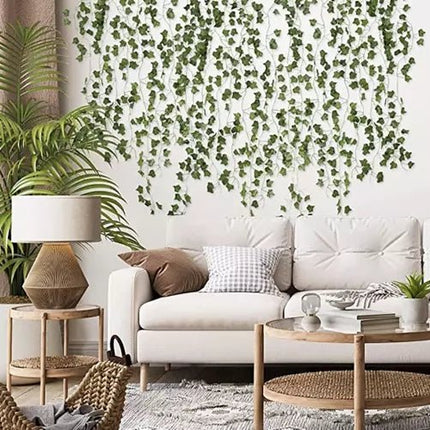 25 meters Ivy garland / Leaf garland 2 m long Green - Petal & Stem