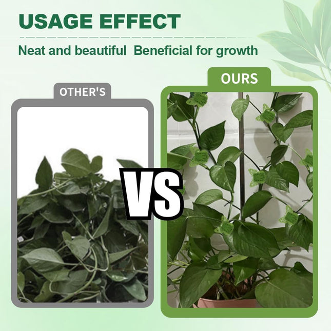 30 Green Butterfly Leaf Plant Clips Invisible Wall Plant Support Hooks Vinyl Cross Brackets for Indoor Outdoor Climbing Plants - Petal & Stem