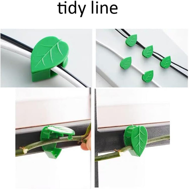 30 Pack Self Adhesive Plant Clips Invisible Wall Hooks for Climbing Plants Trellis Support Vines Ivy Indoor Outdoor Use - Petal & Stem