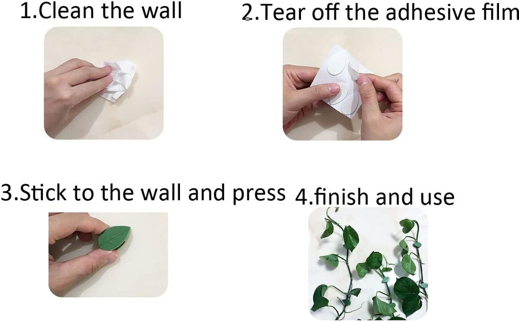 30 Pack Self Adhesive Plant Clips Invisible Wall Hooks for Climbing Plants Trellis Support Vines Ivy Indoor Outdoor Use - Petal & Stem