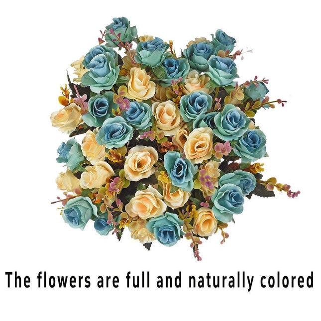 4pcs Artificial Flowers Home Decoration Floral Arrangement for Living Room Decor - Petal & Stem