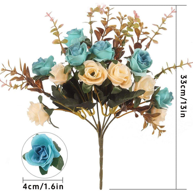 4pcs Artificial Flowers Home Decoration Floral Arrangement for Living Room Decor - Petal & Stem