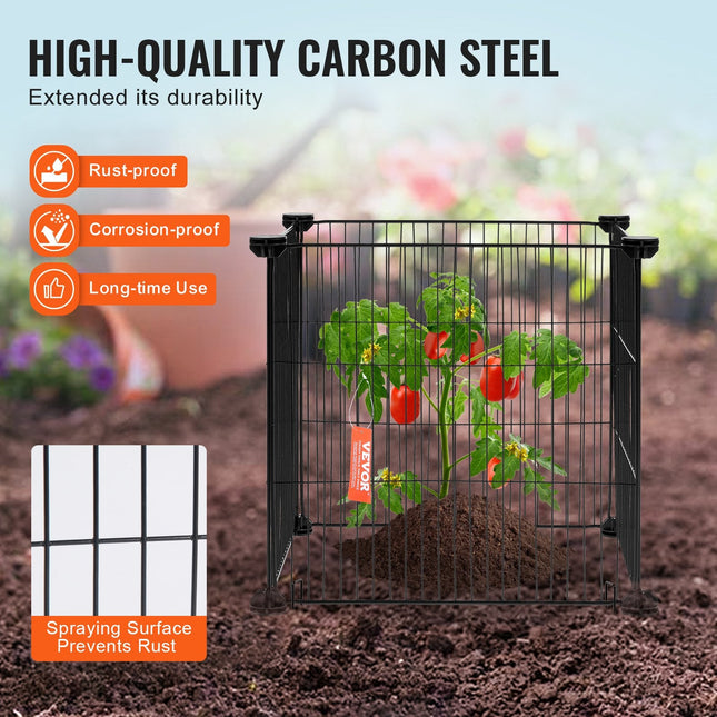 5 Pack Plant Protector from Animals, 390 mm x 390 mm Chicken Wire Plant Protector, Plant Cages for Outdoor Plants, , 20pcs Metal Mesh - Petal & Stem