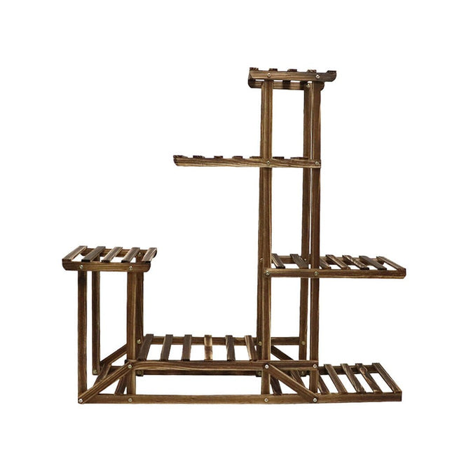 5 Tier Wooden Plant Stand Flower Display Shelf Indoor Outdoor Garden - Petal & Stem