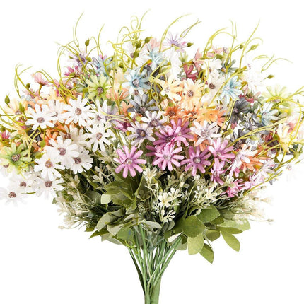 6x Artificial Small Soft Chrysanthemum Home Office Daisy Flower Party Decor DIY - Petal & Stem