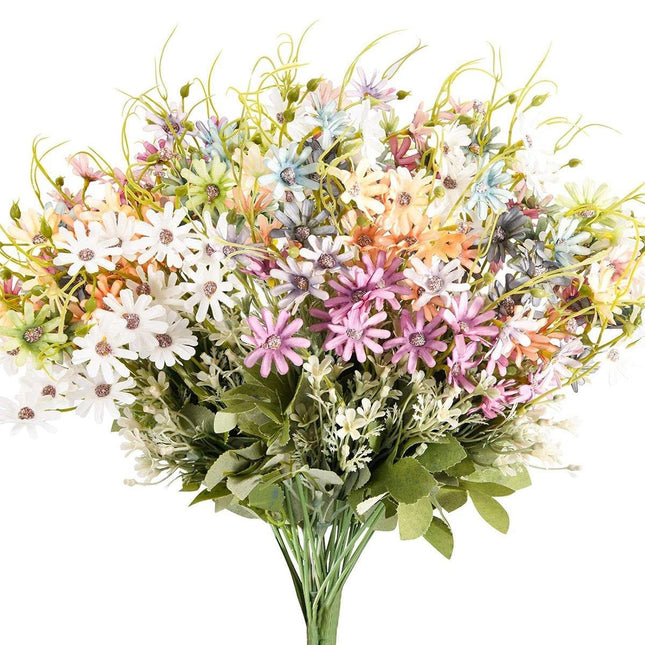 6x Artificial Small Soft Chrysanthemum Home Office Daisy Flower Party Decor DIY - Petal & Stem