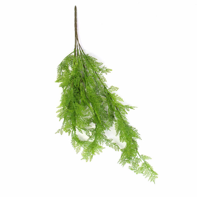 80cm Hanging Fresh Green Dense Maiden Hair Fern Bush UV Resistant - Petal & Stem
