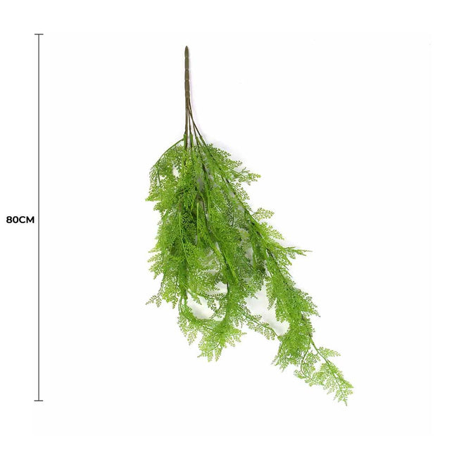 80cm Hanging Fresh Green Dense Maiden Hair Fern Bush UV Resistant - Petal & Stem