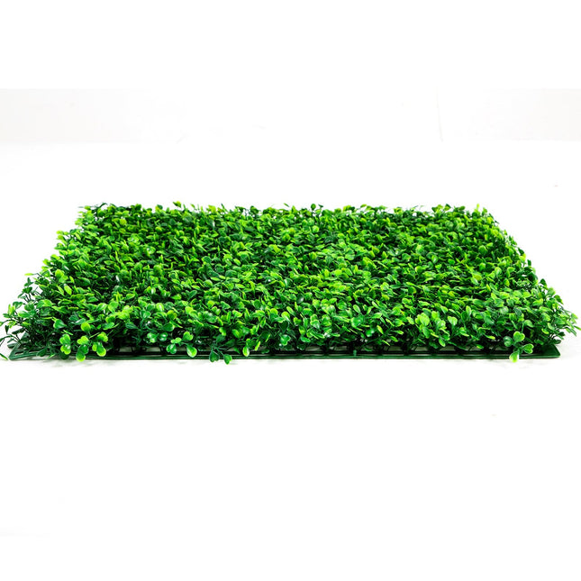 Artificial Boxwood Panels, 20 PCS 20\"x20\" Boxwood Hedge Wall Panels, PE Artificial Grass Backdrop Wall - Petal & Stem