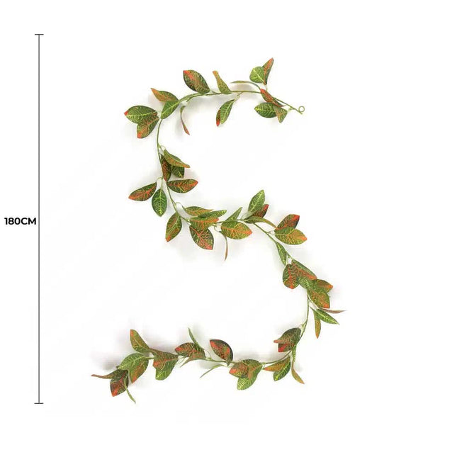 Artificial Croton Vine / Hanging Garland 180cm - Petal & Stem