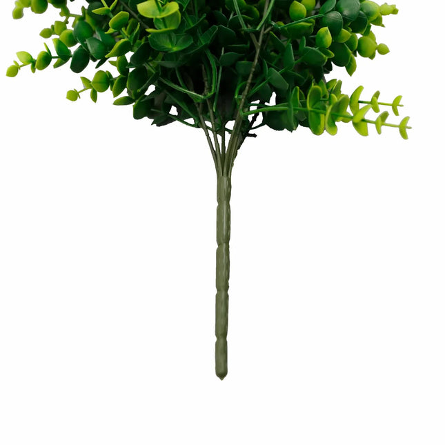 Artificial Dense Hanging Lush Green Eucalyptus Garland Bush UV Resistant and Fire Rated 18cm x 77cm - Petal & Stem