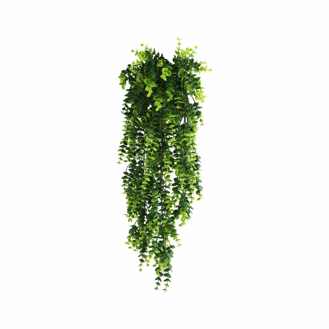 Artificial Dense Hanging Lush Green Eucalyptus Garland Bush UV Resistant and Fire Rated 18cm x 77cm - Petal & Stem