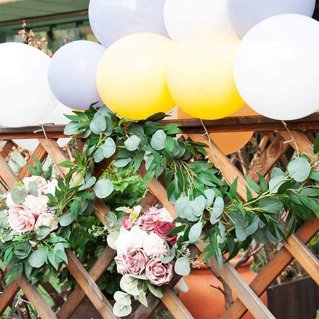 Artificial Eucalyptus Garland 2m Green Vine Fake Plant Home Decoration Rattan - Petal & Stem