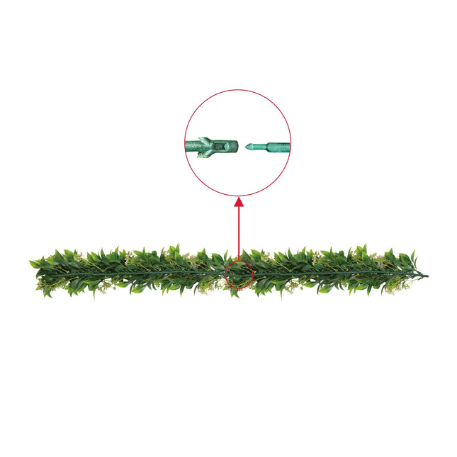 Artificial Extendable Hanging Flowering Star Jasmine Garland UV Resistant 55cm - Petal & Stem