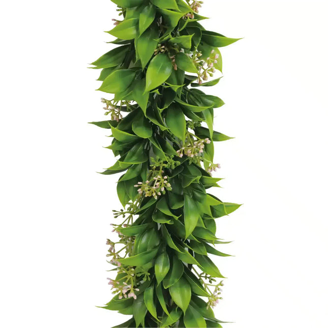 Artificial Extendable Hanging Flowering Star Jasmine Garland UV Resistant 55cm - Petal & Stem
