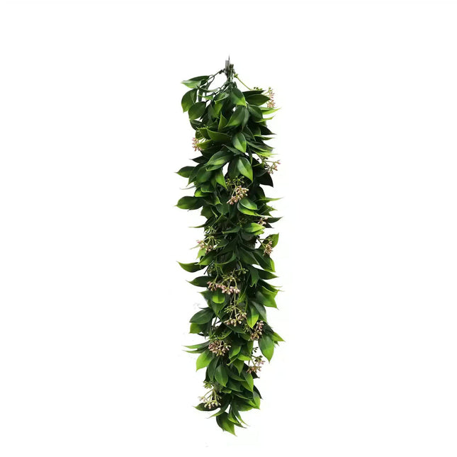 Artificial Extendable Hanging Flowering Star Jasmine Garland UV Resistant 55cm - Petal & Stem