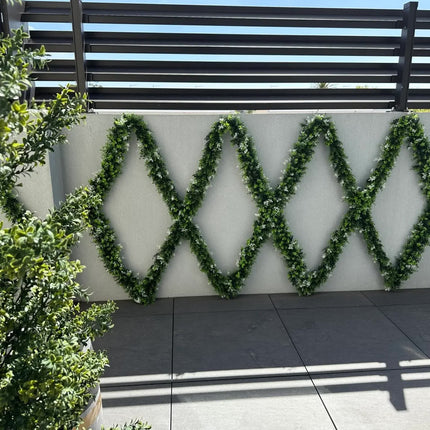 Artificial Extendable Hanging Flowering White Eucalyptus Vine UV Resistant 55cm - Petal & Stem