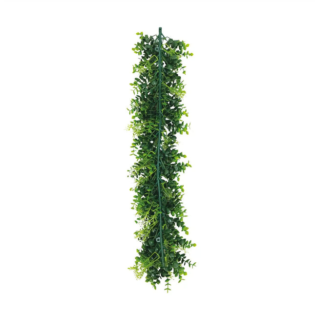 Artificial Extendable Hanging Flowering White Eucalyptus Vine UV Resistant 55cm - Petal & Stem