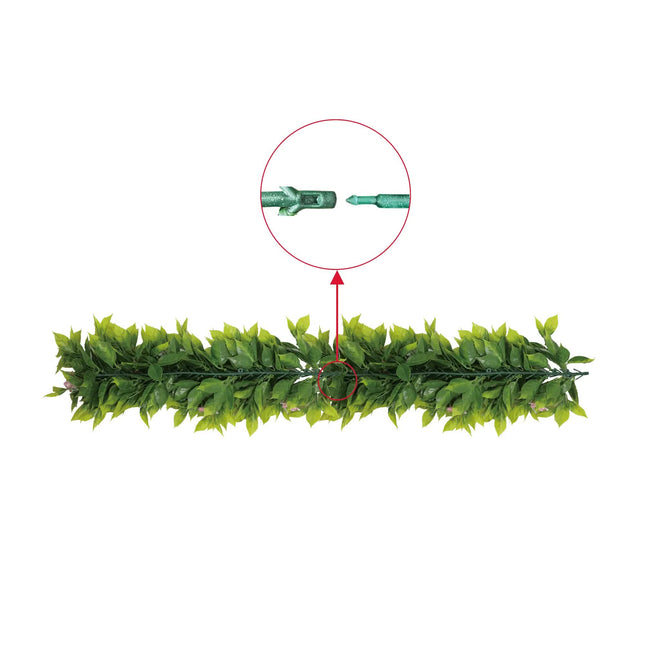 Artificial Extendable Hanging Pink Flowering Violet Garland UV Resistant 55cm - Petal & Stem