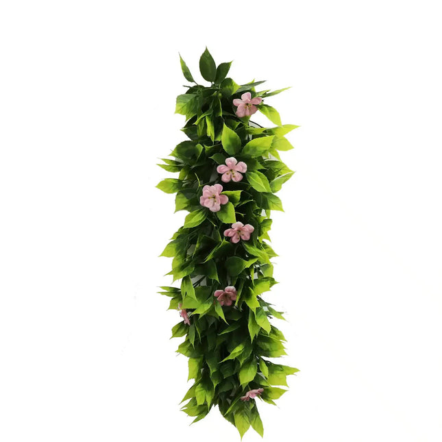 Artificial Extendable Hanging Pink Flowering Violet Garland UV Resistant 55cm - Petal & Stem