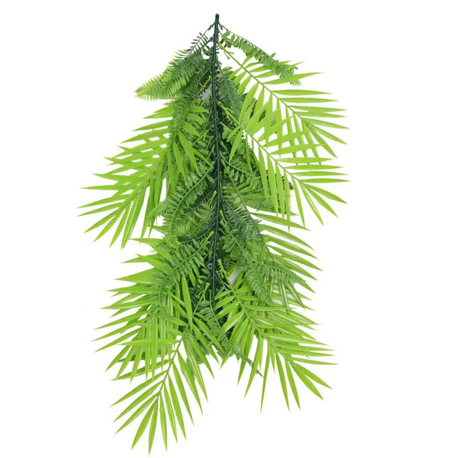 Artificial Extendable Hanging Tropical Palm and Fern Vine 55cm UV Resistant - Petal & Stem