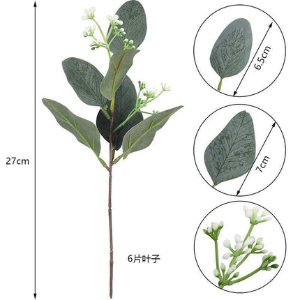 Artificial flower Long pointed leaf with fruit 27cm - Petal & Stem