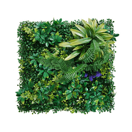 Artificial Grass Wall Panels, 12 PCS 20 x 20 inch, 3D Combination Greenery Boxwood Panel - Petal & Stem
