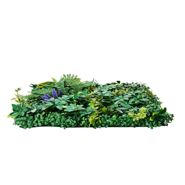 Artificial Grass Wall Panels, 8 PCS 20 x 20 inch, 3D Combination Greenery Boxwood Panel for Indoor Outdoor Green Decor & Ivy Fence Covering, Privacy Backdrop Wall Hedge Screen for Garden - Petal & Stem
