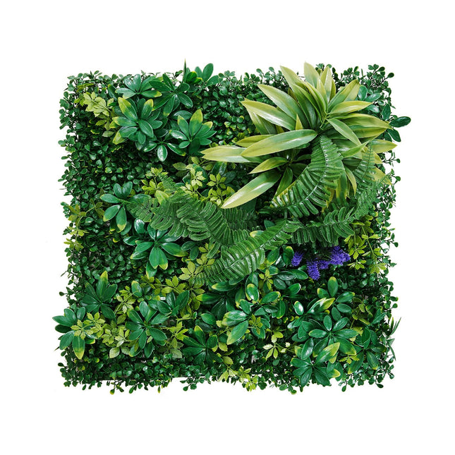 Artificial Grass Wall Panels, 8 PCS 20 x 20 inch, 3D Combination Greenery Boxwood Panel for Indoor Outdoor Green Decor & Ivy Fence Covering, Privacy Backdrop Wall Hedge Screen for Garden - Petal & Stem