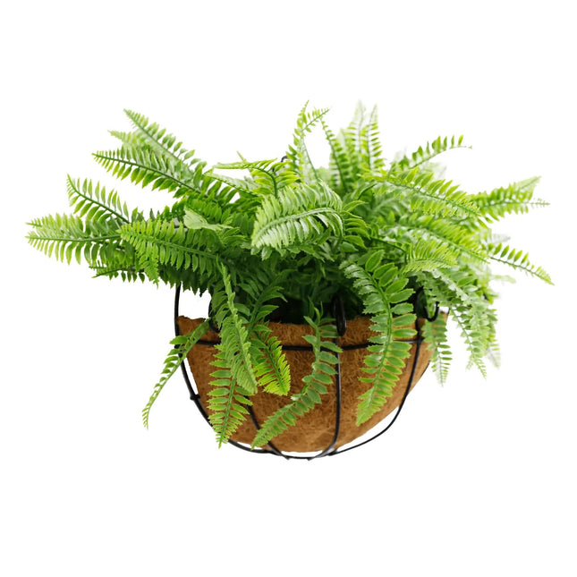 Artificial Hanging Fern Basket 30cm x 40cm Long UV Resistant - Petal & Stem