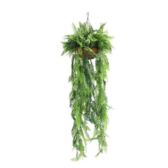 Artificial Hanging Fern Basket UV Resistant 35cm x 125cm - Petal & Stem