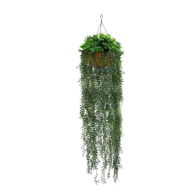 Artificial Hanging Fern Basket UV Resistant 35cm x 140cm - Petal & Stem