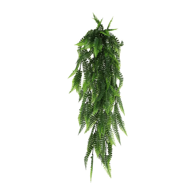 Artificial Hanging Fern Garland Bush UV Resistant and Fire Rated 18cm x 76cm - Petal & Stem