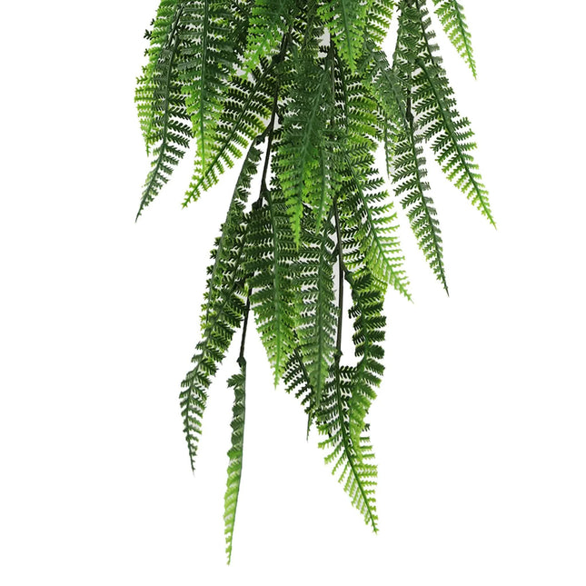 Artificial Hanging Fern Garland Bush UV Resistant and Fire Rated 18cm x 76cm - Petal & Stem