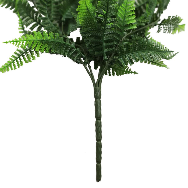 Artificial Hanging Fern Garland Bush UV Resistant and Fire Rated 18cm x 76cm - Petal & Stem