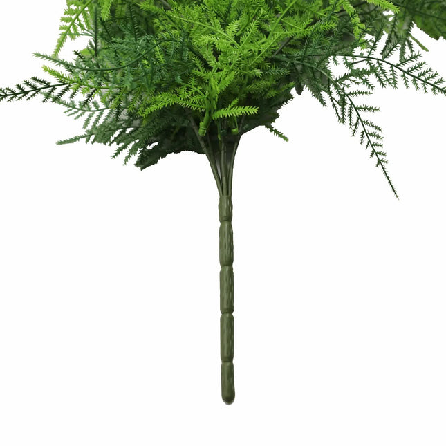 Artificial Hanging Lace Fern Vivid Green Garland Bush UV Resistant and Fire Rated 15cm x 76cm - Petal & Stem