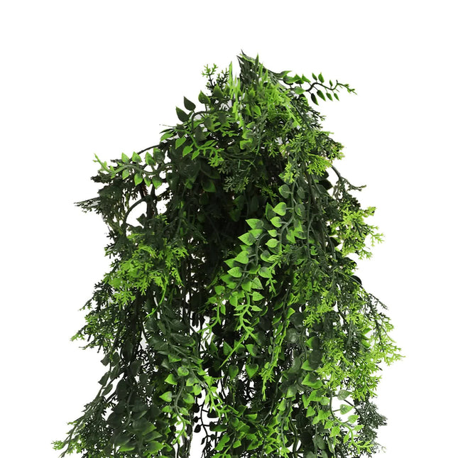 Artificial Hanging Mediterranean Fern Vine UV Resistant and Fire Rated 22cm x 76cm - Petal & Stem
