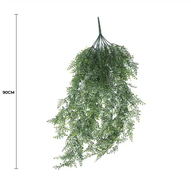 Artificial Hanging Plant (Maiden Hair Fern) UV Resistant 90cm - Petal & Stem