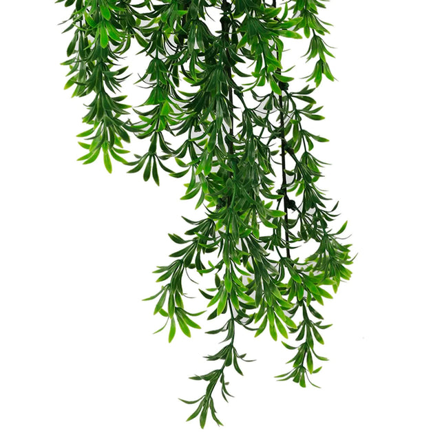 Artificial Hanging Willow Leaf Garland Bush UV Resistant and Fire Rated 18cm x 76cm - Petal & Stem