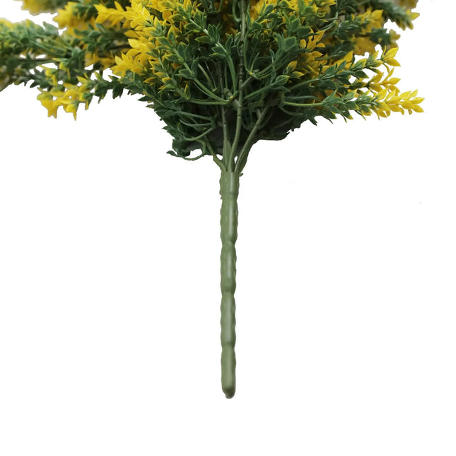 Artificial Hanging Yellow and Green Willow Leaf Garland Bush UV Resistant and Fire Rated 20cm x 76cm - Petal & Stem