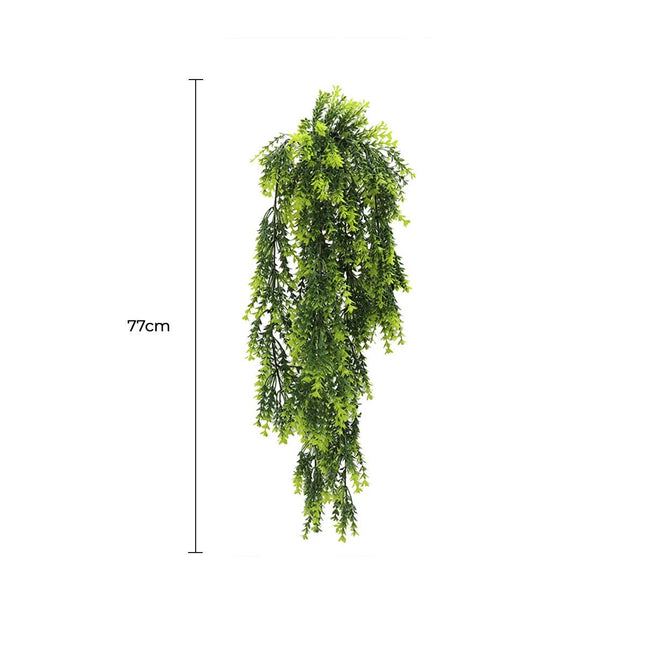 Artificial Mixed Green Evergreen Foliage 77cm UV Resistant - Petal & Stem