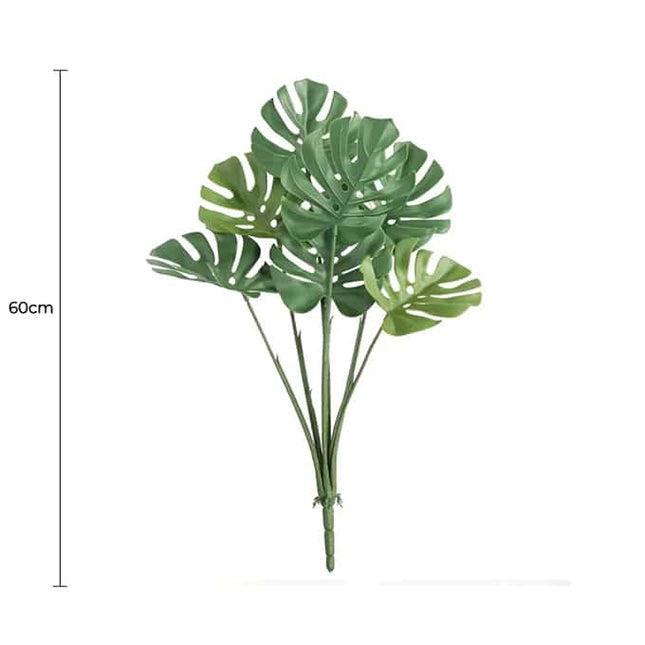 Artificial Monstera Split Leaf Philodendron Plant Stem 60cm UV Resistant - Petal & Stem